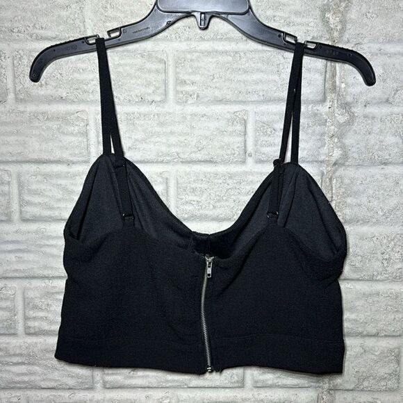 ANGL Black Bralette/Crop Top Women's Size Large - Picture 4 of 7